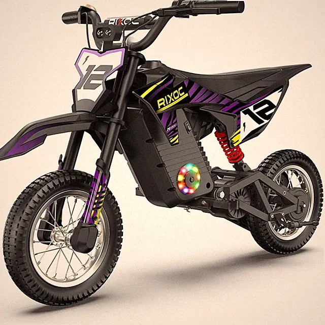 RIXOC DK12 Electric Dirt Bike 700W 15.5MPH 36V 5.2Ah Max 14Miles for Kids 3-8